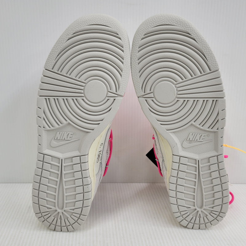 【中古美品】【メンズ】 NIKE ナイキ × OFF-WHITE オフホワイト DUNK LOW DJ0950-117 ダンク ロー スニーカー 靴 160-260921-as-14-izu サイズ：27.5cm カラー：SAIL/NEUTRAL GREY-HYPER PINK 万代Net店