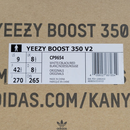 【中古美品】【メンズ】 adidas アディダス YEEZY BOOST 350 V2 CP9654 イージーブースト 350 V2 スニーカー 靴 161-260921-as-09-izu サイズ：27cm カラー：WHITE/CBLACK/RED 万代Net店