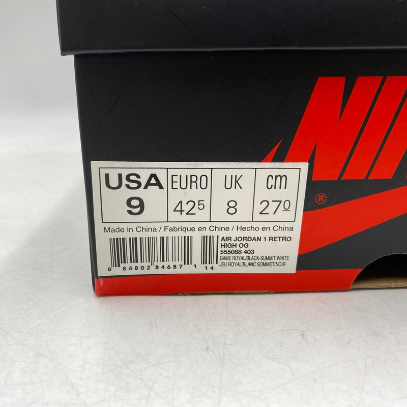 【中古品】【メンズ】 NIKE ナイキ AIR JORDAN 1 RETRO HIGH OG エアジョーダン1 レトロ ハイ OG スニーカー 靴 160-260921-yn-02-izu サイズ：27.0cm カラー：ゲームロイヤル 万代Net店