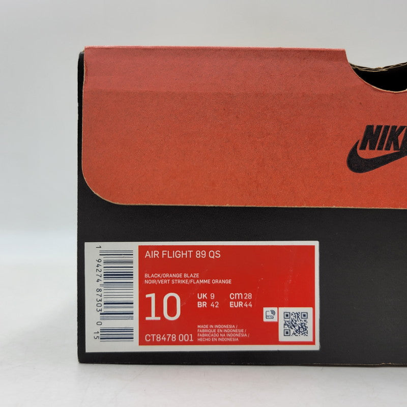 【中古品】【メンズ】 NIKE ナイキ AIR FLIGHT 89 QS CT8478-001 エア フライト 89 QS スニーカー 靴 160-260924-as-07-izu サイズ：28cm カラー：BLACK/ORANGE BLAZE 万代Net店