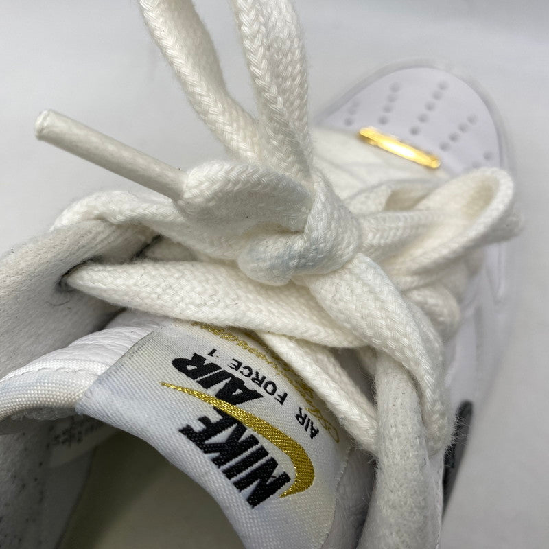 【中古品】【メンズ】 NIKE ナイキ DX2305-100 AIR FORCE 1 LOW BRONX ORIGINS エア フォース 1 ロー ブロンクス オリジンズ スニーカー 靴 160-260921-kh-01-izu サイズ：27.5 カラー：WHITE/BLACK-METALLIC GOLD-COCONUT MILK 万代Net店