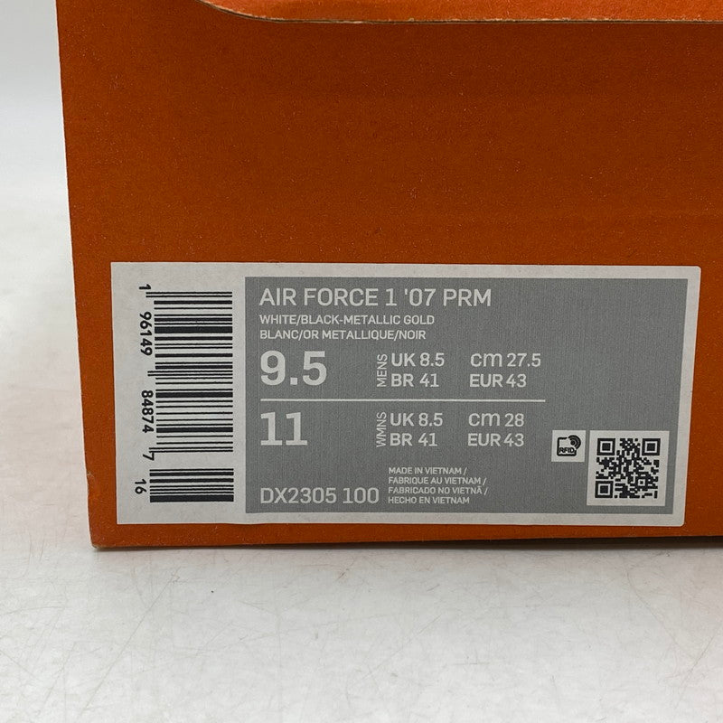 【中古品】【メンズ】 NIKE ナイキ DX2305-100 AIR FORCE 1 LOW BRONX ORIGINS エア フォース 1 ロー ブロンクス オリジンズ スニーカー 靴 160-260921-kh-01-izu サイズ：27.5 カラー：WHITE/BLACK-METALLIC GOLD-COCONUT MILK 万代Net店