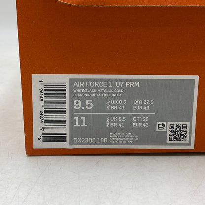 【中古品】【メンズ】 NIKE ナイキ DX2305-100 AIR FORCE 1 LOW BRONX ORIGINS エア フォース 1 ロー ブロンクス オリジンズ スニーカー 靴 160-260921-kh-01-izu サイズ：27.5 カラー：WHITE/BLACK-METALLIC GOLD-COCONUT MILK 万代Net店