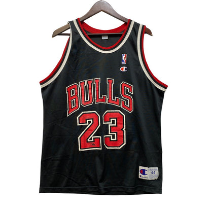 【中古品】【メンズ】 CHAMPION チャンピオン 90S CHICAGO BULLS MICHAEL JORDAN GAME SHIRT シカゴ ブルズ マイケル ジョーダン ゲーム シャツ トップス タンクトップ 146-260928-cs-05-izu サイズ：44 カラー：ブラック 万代Net店