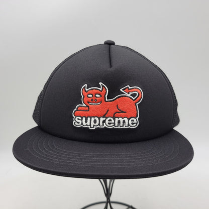 【中古品】【メンズ/レディース】 Supreme シュプリーム × TOY MACHINE トイ マシーン MESH BACK 5-PANEL CAP メッシュ バック 5パネル キャップ 帽子 185-260928-ay-11-izu サイズ：F カラー：ブラック 万代Net店