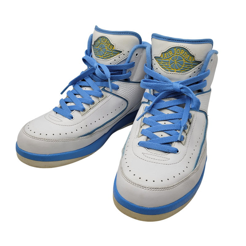 【中古品】【メンズ】 NIKE ナイキ AIR JORDAN 2 RETRO 385475-122 エアジョーダン 2 レトロ スニーカー 靴 160-260924-as-12-izu サイズ：27cm カラー：WHITE/VARSITY MAIZE/UNIVERSITY BLUE 万代Net店