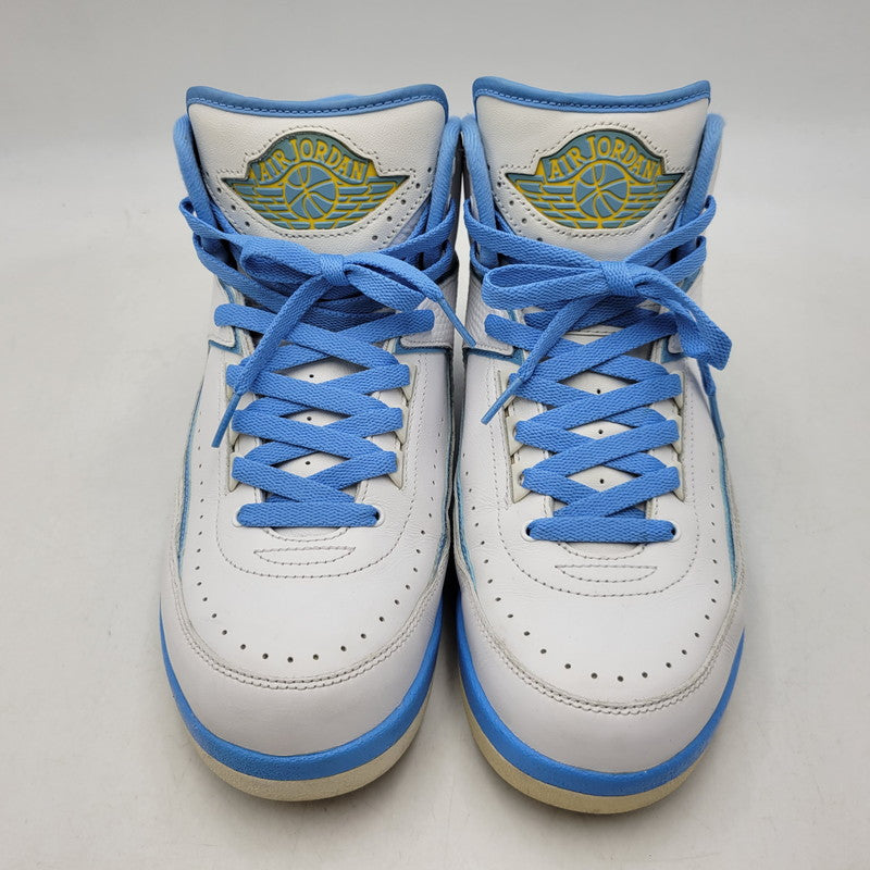 【中古品】【メンズ】 NIKE ナイキ AIR JORDAN 2 RETRO 385475-122 エアジョーダン 2 レトロ スニーカー 靴 160-260924-as-12-izu サイズ：27cm カラー：WHITE/VARSITY MAIZE/UNIVERSITY BLUE 万代Net店