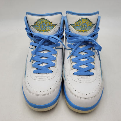 【中古品】【メンズ】 NIKE ナイキ AIR JORDAN 2 RETRO 385475-122 エアジョーダン 2 レトロ スニーカー 靴 160-260924-as-12-izu サイズ：27cm カラー：WHITE/VARSITY MAIZE/UNIVERSITY BLUE 万代Net店