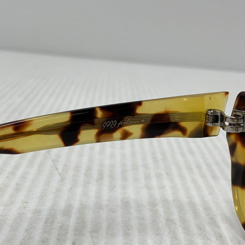 【中古品】【メンズ/レディース】 999.9 フォーナインズ F-05NP L10 LEON10周年 FEELSUN SUNGLASSES フィールサン サングラス 203-260927-kh-07-izu サイズ：55□19-130 カラー：ベージュ系×ブラウン 万代Net店