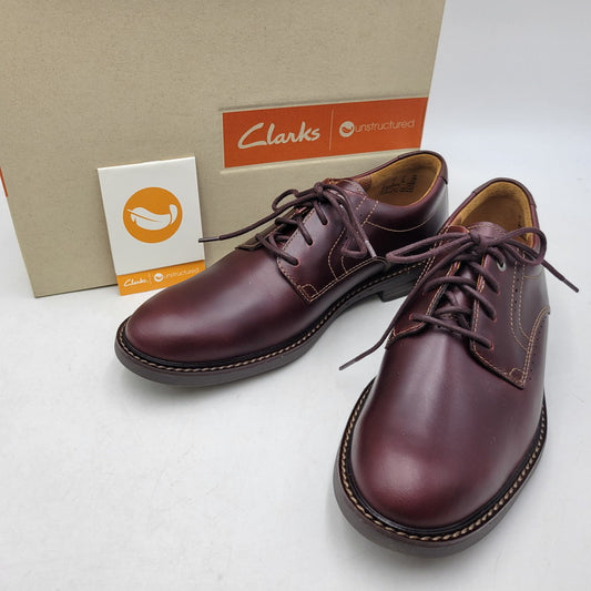 【中古美品】【メンズ】 Clarks クラークス UNELOTT PLAIN アンエロットプレイン シューズ 靴 164-260924-as-16-izu サイズ：UK7 カラー：バーガンディー 万代Net店