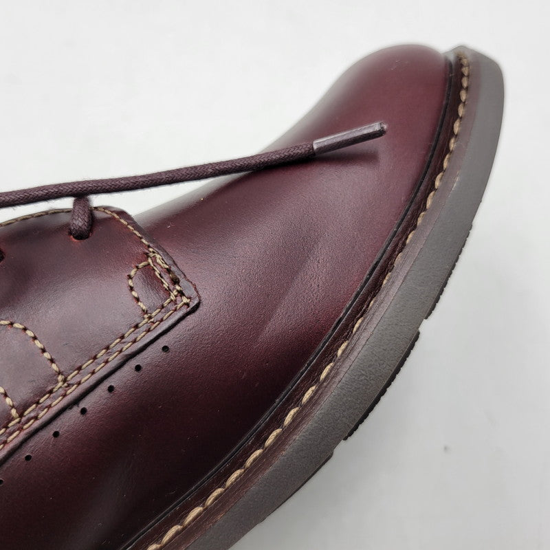 【中古美品】【メンズ】 Clarks クラークス UNELOTT PLAIN アンエロットプレイン シューズ 靴 164-260924-as-16-izu サイズ：UK7 カラー：バーガンディー 万代Net店