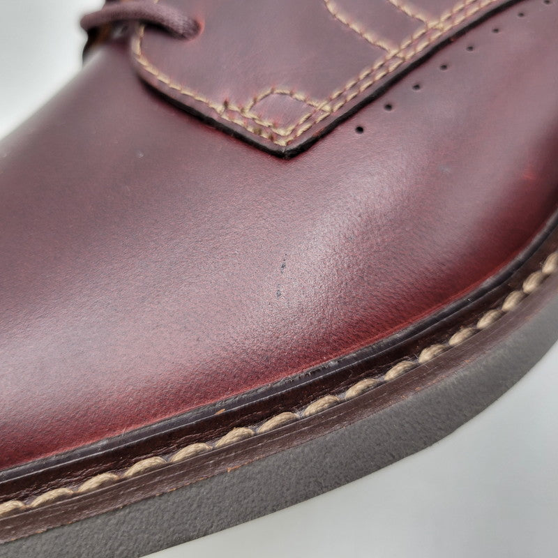 【中古美品】【メンズ】 Clarks クラークス UNELOTT PLAIN アンエロットプレイン シューズ 靴 164-260924-as-16-izu サイズ：UK7 カラー：バーガンディー 万代Net店