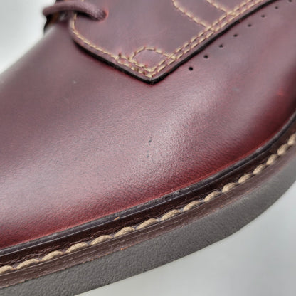 【中古美品】【メンズ】 Clarks クラークス UNELOTT PLAIN アンエロットプレイン シューズ 靴 164-260924-as-16-izu サイズ：UK7 カラー：バーガンディー 万代Net店