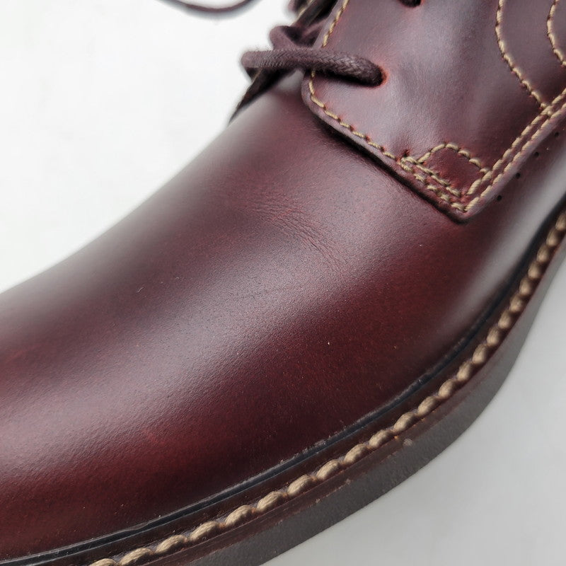 【中古美品】【メンズ】 Clarks クラークス UNELOTT PLAIN アンエロットプレイン シューズ 靴 164-260924-as-16-izu サイズ：UK7 カラー：バーガンディー 万代Net店
