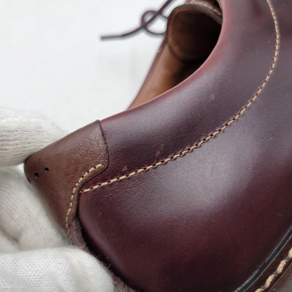 【中古美品】【メンズ】 Clarks クラークス UNELOTT PLAIN アンエロットプレイン シューズ 靴 164-260924-as-16-izu サイズ：UK7 カラー：バーガンディー 万代Net店