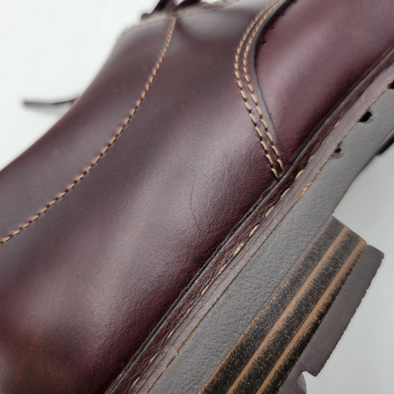 【中古美品】【メンズ】 Clarks クラークス UNELOTT PLAIN アンエロットプレイン シューズ 靴 164-260924-as-16-izu サイズ：UK7 カラー：バーガンディー 万代Net店