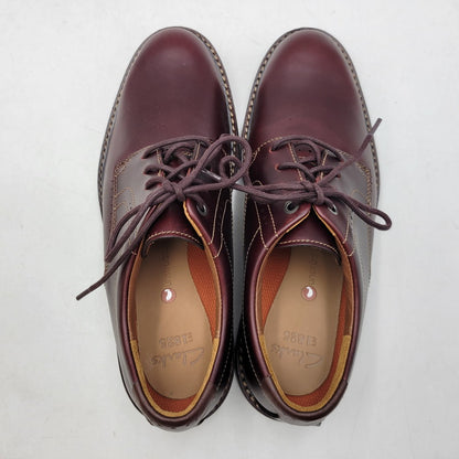 【中古美品】【メンズ】 Clarks クラークス UNELOTT PLAIN アンエロットプレイン シューズ 靴 164-260924-as-16-izu サイズ：UK7 カラー：バーガンディー 万代Net店