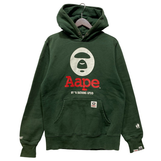 【中古品】【メンズ】 A BATHING APE -AAPE- アベイシングエイプ エーエイプ HOODED SWEATSHIRT フーデッド スウェットシャツ パーカー トップス 142-260926-kh-03-izu サイズ：M カラー：グリーン 万代Net店