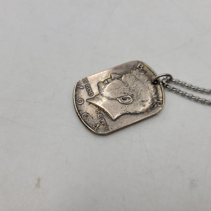 【中古品】【メンズ/レディース】 USED ユーズド ケネディ ハーフダラー 1964 ネックレス ペンダント アクセサリー 192-260928-ay-06-izu カラー：シルバー 万代Net店