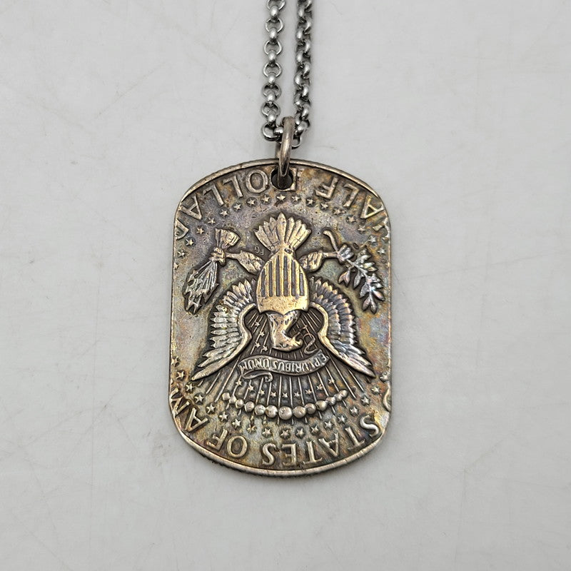 【中古品】【メンズ/レディース】 USED ユーズド ケネディ ハーフダラー 1964 ネックレス ペンダント アクセサリー 192-260928-ay-06-izu カラー：シルバー 万代Net店