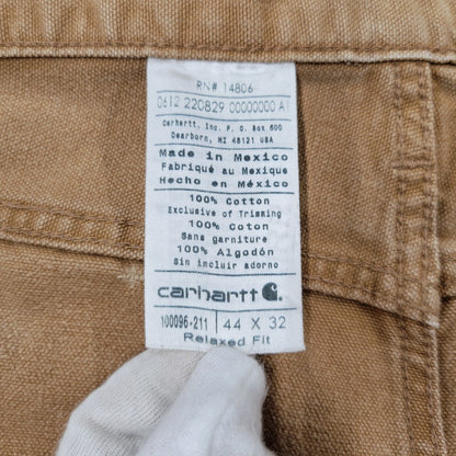 【中古品】【メンズ】 Carhartt カーハート DUCK WORK PANTS 100096-211 ダック ワークパンツ メキシコ製 157-260923-as-11-izu サイズ：44×32 カラー：ブラウン系 万代Net店
