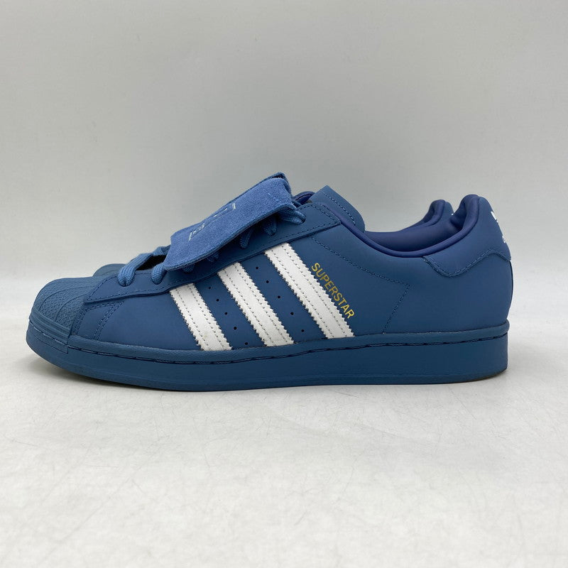 【中古品】【メンズ】 ADIDAS アディダス × KING GNU キング ヌー 常田大希 × ATMOS アトモス H06346 SUPERSTAR スーパースター スニーカー 靴 161-261006-sm-18-izu サイズ：27ｃｍ カラー：ブルー 万代Net店
