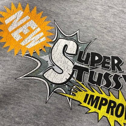【中古品】【メンズ】 OLD STUSSY オールド ステューシー USA製 SUPER STUSSY HOODIE スーパー ステューシー フーディー パーカー トップス 142-260922-kh-06-izu サイズ：S カラー：グレー 万代Net店