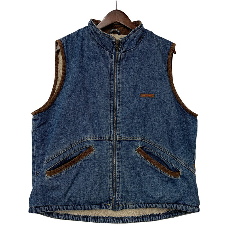 【中古品】【メンズ】 WRANGLER HERO ラングラー ヒーロー BOA LINER DENIM VEST ボア ライナー デニム ベスト ジャケット 146-260924-kh-03-izu サイズ：L カラー：インディゴ 万代Net店
