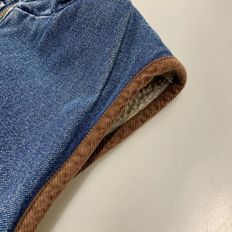 【中古品】【メンズ】 WRANGLER HERO ラングラー ヒーロー BOA LINER DENIM VEST ボア ライナー デニム ベスト ジャケット 146-260924-kh-03-izu サイズ：L カラー：インディゴ 万代Net店