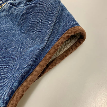 【中古品】【メンズ】 WRANGLER HERO ラングラー ヒーロー BOA LINER DENIM VEST ボア ライナー デニム ベスト ジャケット 146-260924-kh-03-izu サイズ：L カラー：インディゴ 万代Net店
