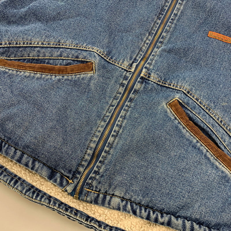 【中古品】【メンズ】 WRANGLER HERO ラングラー ヒーロー BOA LINER DENIM VEST ボア ライナー デニム ベスト ジャケット 146-260924-kh-03-izu サイズ：L カラー：インディゴ 万代Net店