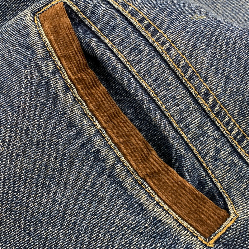 【中古品】【メンズ】 WRANGLER HERO ラングラー ヒーロー BOA LINER DENIM VEST ボア ライナー デニム ベスト ジャケット 146-260924-kh-03-izu サイズ：L カラー：インディゴ 万代Net店