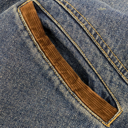 【中古品】【メンズ】 WRANGLER HERO ラングラー ヒーロー BOA LINER DENIM VEST ボア ライナー デニム ベスト ジャケット 146-260924-kh-03-izu サイズ：L カラー：インディゴ 万代Net店