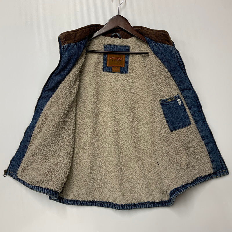 【中古品】【メンズ】 WRANGLER HERO ラングラー ヒーロー BOA LINER DENIM VEST ボア ライナー デニム ベスト ジャケット 146-260924-kh-03-izu サイズ：L カラー：インディゴ 万代Net店