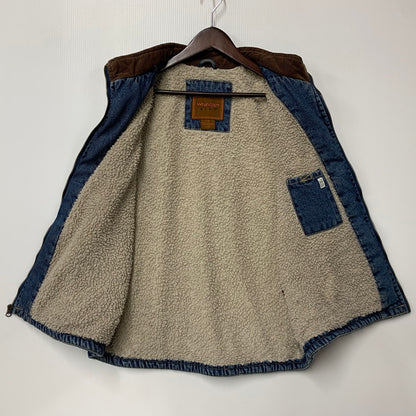 【中古品】【メンズ】 WRANGLER HERO ラングラー ヒーロー BOA LINER DENIM VEST ボア ライナー デニム ベスト ジャケット 146-260924-kh-03-izu サイズ：L カラー：インディゴ 万代Net店