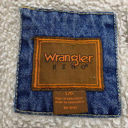 【中古品】【メンズ】 WRANGLER HERO ラングラー ヒーロー BOA LINER DENIM VEST ボア ライナー デニム ベスト ジャケット 146-260924-kh-03-izu サイズ：L カラー：インディゴ 万代Net店