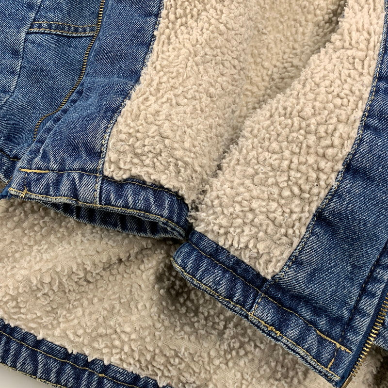 【中古品】【メンズ】 WRANGLER HERO ラングラー ヒーロー BOA LINER DENIM VEST ボア ライナー デニム ベスト ジャケット 146-260924-kh-03-izu サイズ：L カラー：インディゴ 万代Net店