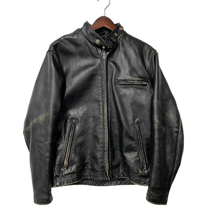 【現状渡し品】【メンズ】 SCHOTT ショット STAND-COLLAR SINGLE RIDER JACKET スタンドカラー シングル ライダース ジャケット アウター 145-260922-kh-04-izu サイズ：38 カラー：ブラック 万代Net店