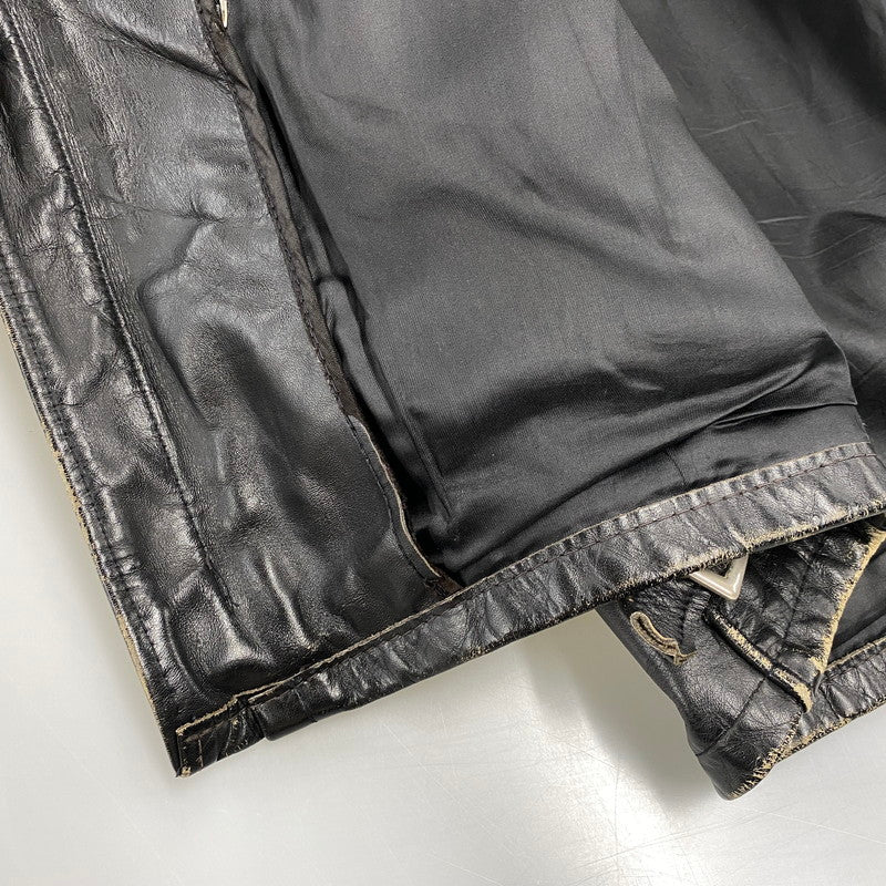 【現状渡し品】【メンズ】 SCHOTT ショット STAND-COLLAR SINGLE RIDER JACKET スタンドカラー シングル ライダース ジャケット アウター 145-260922-kh-04-izu サイズ：38 カラー：ブラック 万代Net店