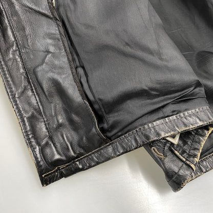 【現状渡し品】【メンズ】 SCHOTT ショット STAND-COLLAR SINGLE RIDER JACKET スタンドカラー シングル ライダース ジャケット アウター 145-260922-kh-04-izu サイズ：38 カラー：ブラック 万代Net店