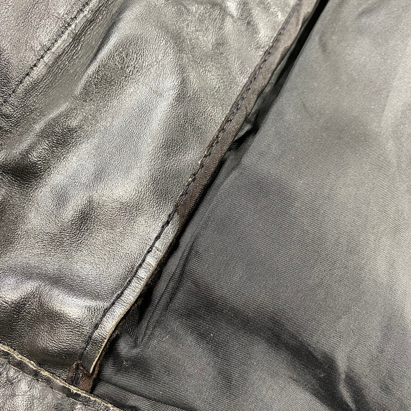 【現状渡し品】【メンズ】 SCHOTT ショット STAND-COLLAR SINGLE RIDER JACKET スタンドカラー シングル ライダース ジャケット アウター 145-260922-kh-04-izu サイズ：38 カラー：ブラック 万代Net店