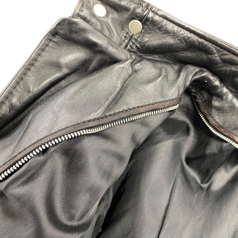 【現状渡し品】【メンズ】 SCHOTT ショット STAND-COLLAR SINGLE RIDER JACKET スタンドカラー シングル ライダース ジャケット アウター 145-260922-kh-04-izu サイズ：38 カラー：ブラック 万代Net店