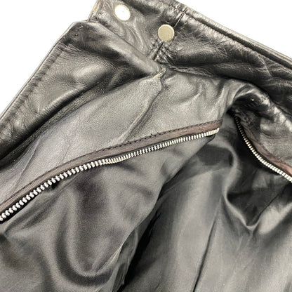 【現状渡し品】【メンズ】 SCHOTT ショット STAND-COLLAR SINGLE RIDER JACKET スタンドカラー シングル ライダース ジャケット アウター 145-260922-kh-04-izu サイズ：38 カラー：ブラック 万代Net店