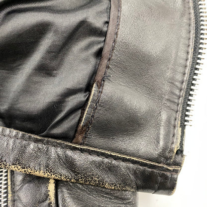 【現状渡し品】【メンズ】 SCHOTT ショット STAND-COLLAR SINGLE RIDER JACKET スタンドカラー シングル ライダース ジャケット アウター 145-260922-kh-04-izu サイズ：38 カラー：ブラック 万代Net店