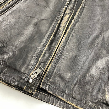 【現状渡し品】【メンズ】 SCHOTT ショット STAND-COLLAR SINGLE RIDER JACKET スタンドカラー シングル ライダース ジャケット アウター 145-260922-kh-04-izu サイズ：38 カラー：ブラック 万代Net店