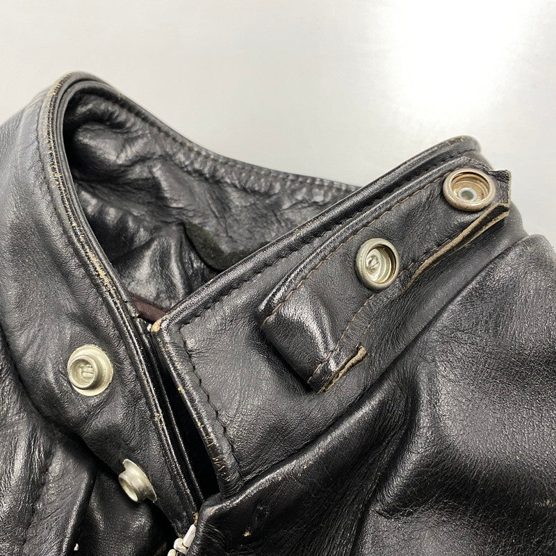 【現状渡し品】【メンズ】 SCHOTT ショット STAND-COLLAR SINGLE RIDER JACKET スタンドカラー シングル ライダース ジャケット アウター 145-260922-kh-04-izu サイズ：38 カラー：ブラック 万代Net店
