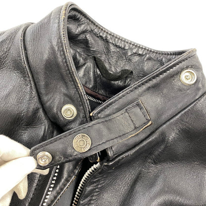 【現状渡し品】【メンズ】 SCHOTT ショット STAND-COLLAR SINGLE RIDER JACKET スタンドカラー シングル ライダース ジャケット アウター 145-260922-kh-04-izu サイズ：38 カラー：ブラック 万代Net店
