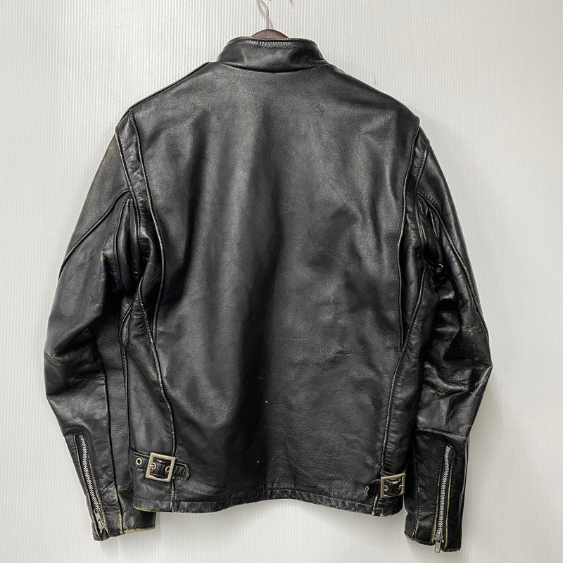 【現状渡し品】【メンズ】 SCHOTT ショット STAND-COLLAR SINGLE RIDER JACKET スタンドカラー シングル ライダース ジャケット アウター 145-260922-kh-04-izu サイズ：38 カラー：ブラック 万代Net店