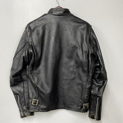 【現状渡し品】【メンズ】 SCHOTT ショット STAND-COLLAR SINGLE RIDER JACKET スタンドカラー シングル ライダース ジャケット アウター 145-260922-kh-04-izu サイズ：38 カラー：ブラック 万代Net店