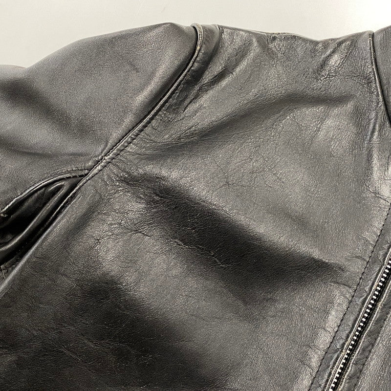 【現状渡し品】【メンズ】 SCHOTT ショット STAND-COLLAR SINGLE RIDER JACKET スタンドカラー シングル ライダース ジャケット アウター 145-260922-kh-04-izu サイズ：38 カラー：ブラック 万代Net店